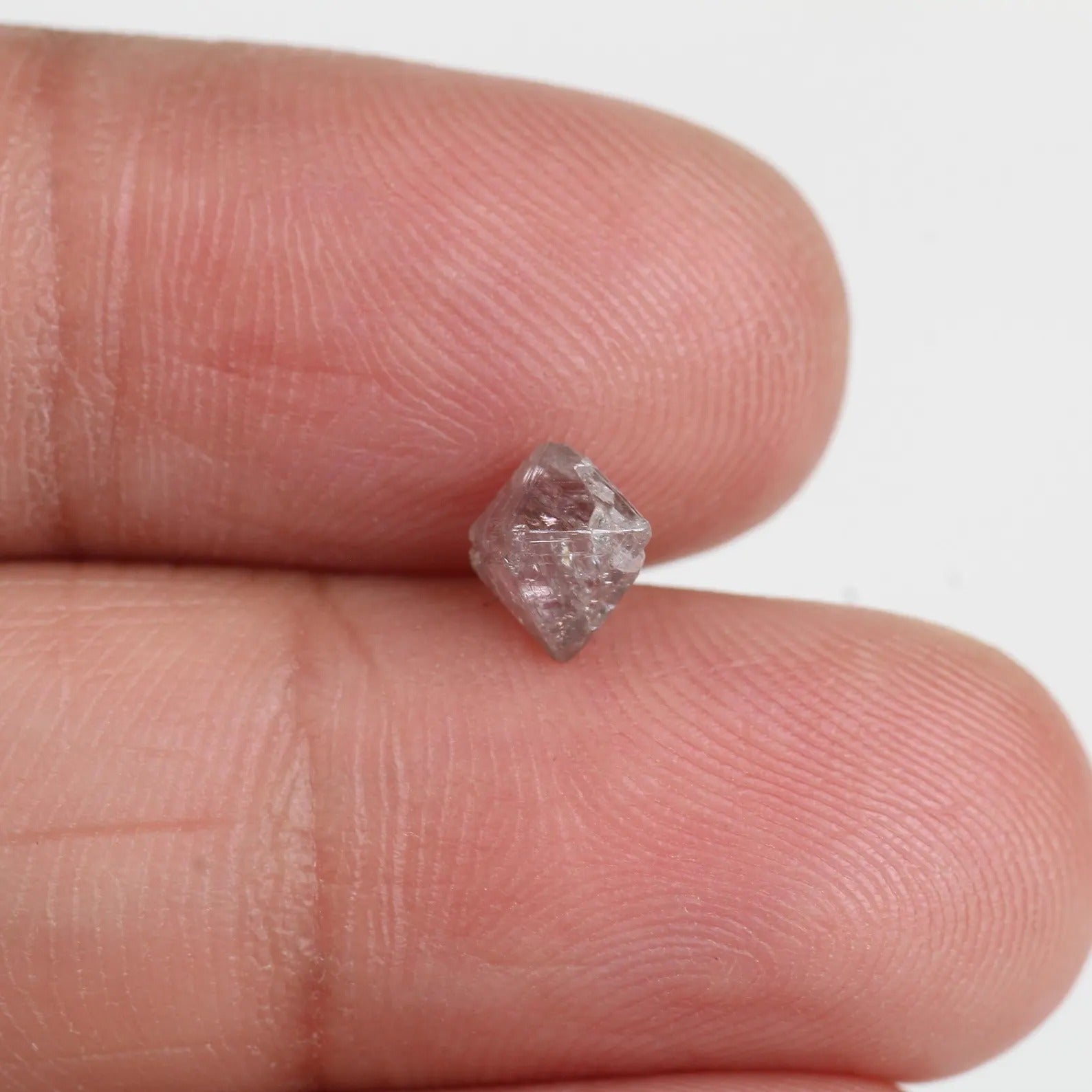 0.98 Carat Octahedron Purple Pink Natural Uncut Raw Loose Diamond 4.7 MM