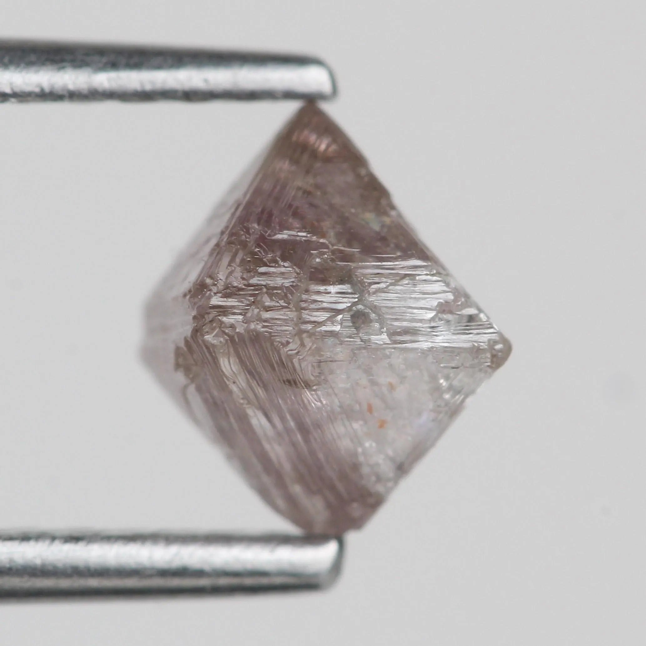 0.98 Carat Octahedron Purple Pink Natural Uncut Raw Loose Diamond 4.7 MM