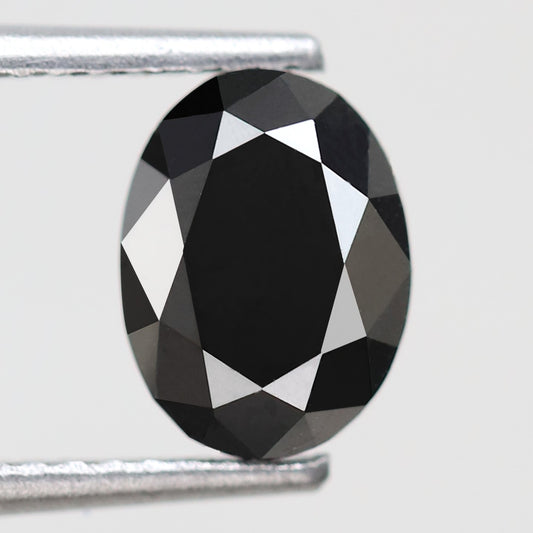 1.68 Carat Black Brilliant Cut Diamond Oval Cut Black Diamond Oval Brilliant cut Diamond Oval Cut Diamond Ring Brilliant Cut Engagement ring