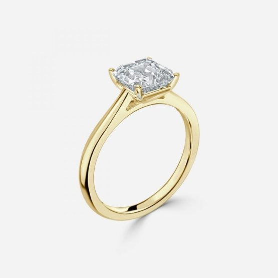 Brya Asscher Solitaire Engagement Ring 14K / 18K Solid Gold
