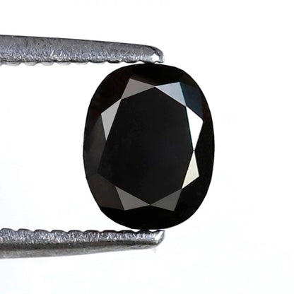 1.02 Carat Oval Cut AAA Quality Diamond 6 MM Loose Natural Black Diamond - Blackdiamond