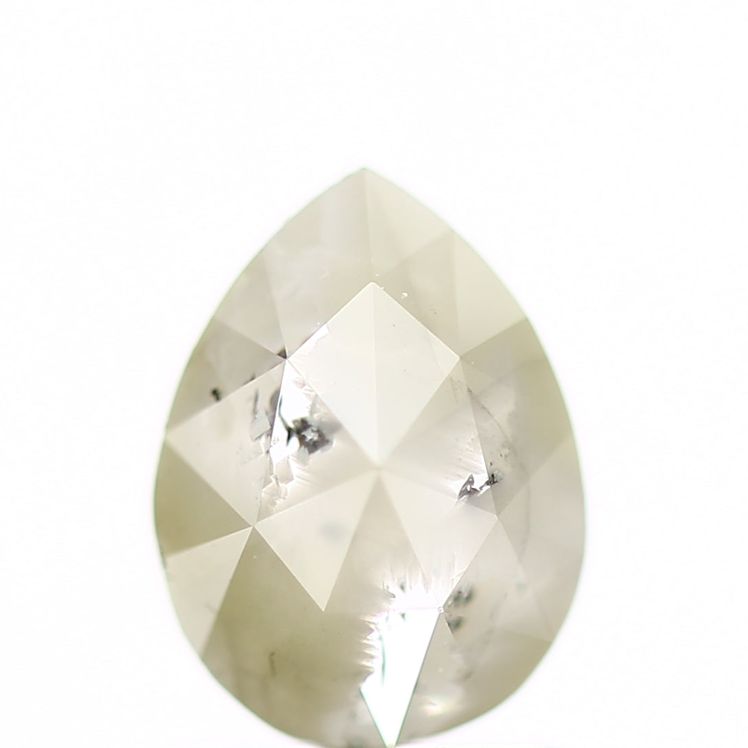 1.02 Carat Natural Pear Icy Gray Rose Cut Diamond SDM913