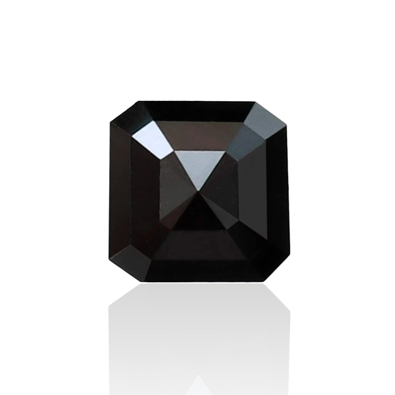 1.07 Carat Asscher Cut Black Diamonds AAA Quality Diamond 5 MM Loose Natural Black Color Diamond