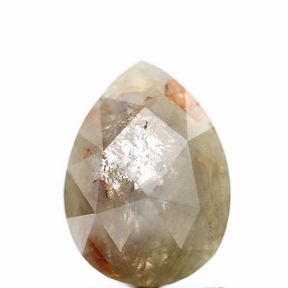 1.09 Carat Rose Cut Pear Natural Loose Rustic Diamond 8.1 MM