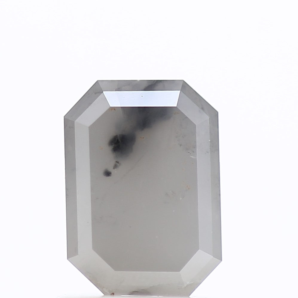 1.12 Carat Ombre Diamonds For Emerald Salt and Pepper Engagement Ring