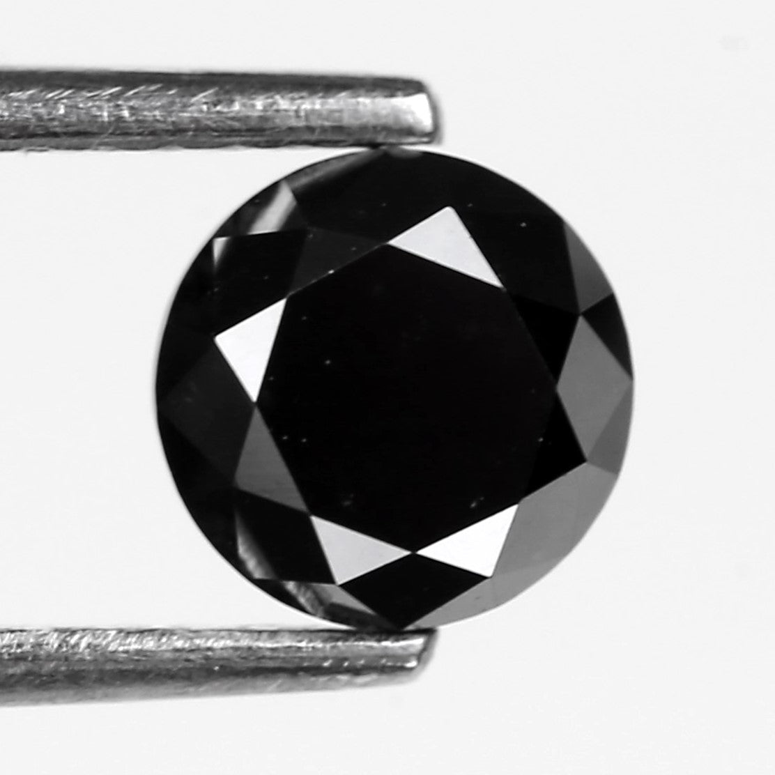 1.19 Carat Natural Round Cut Black Loose Diamond 5.8 MM