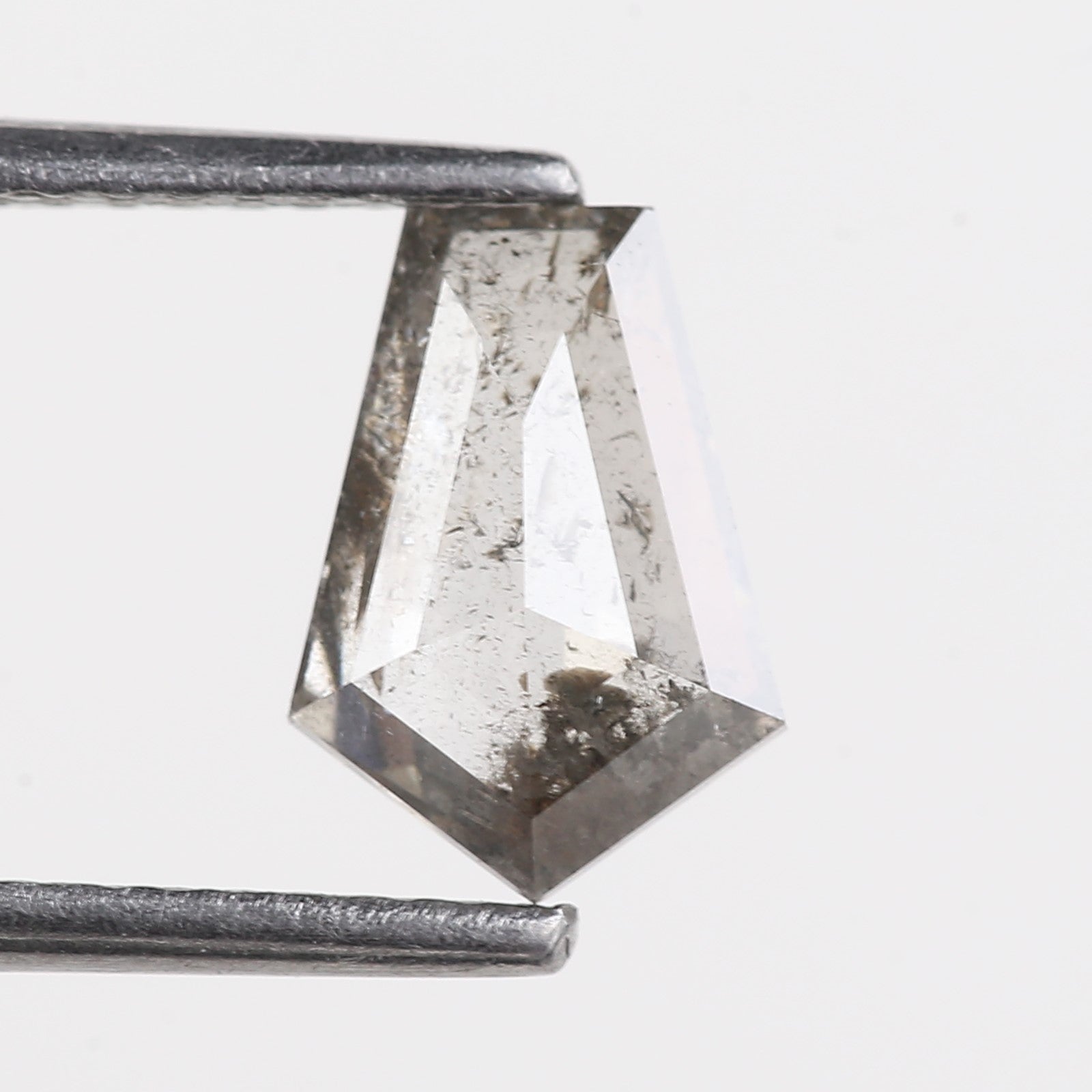 Geometric crystal object on a white background