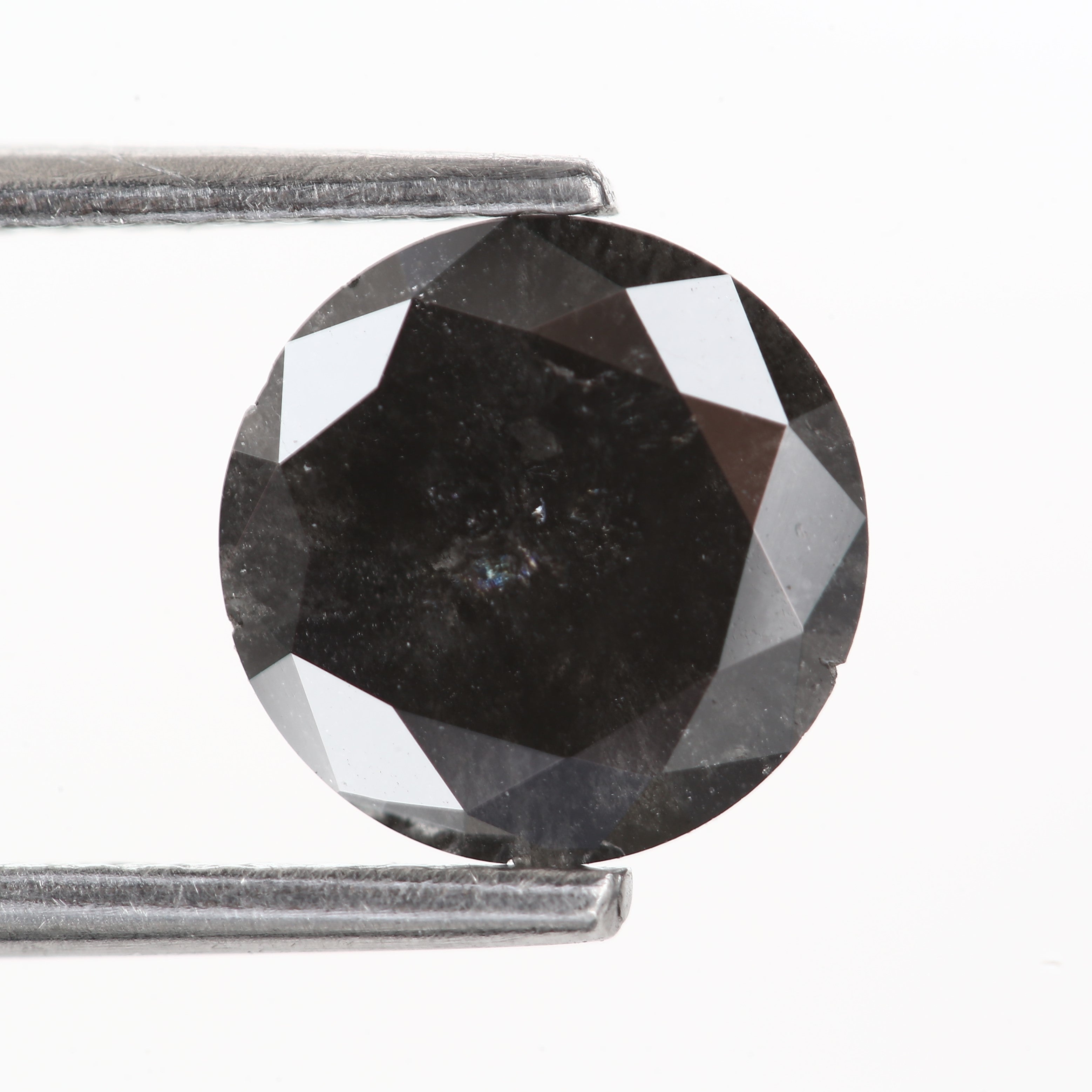 Fancy Black Round Brilliant Diamond 7.6 MM