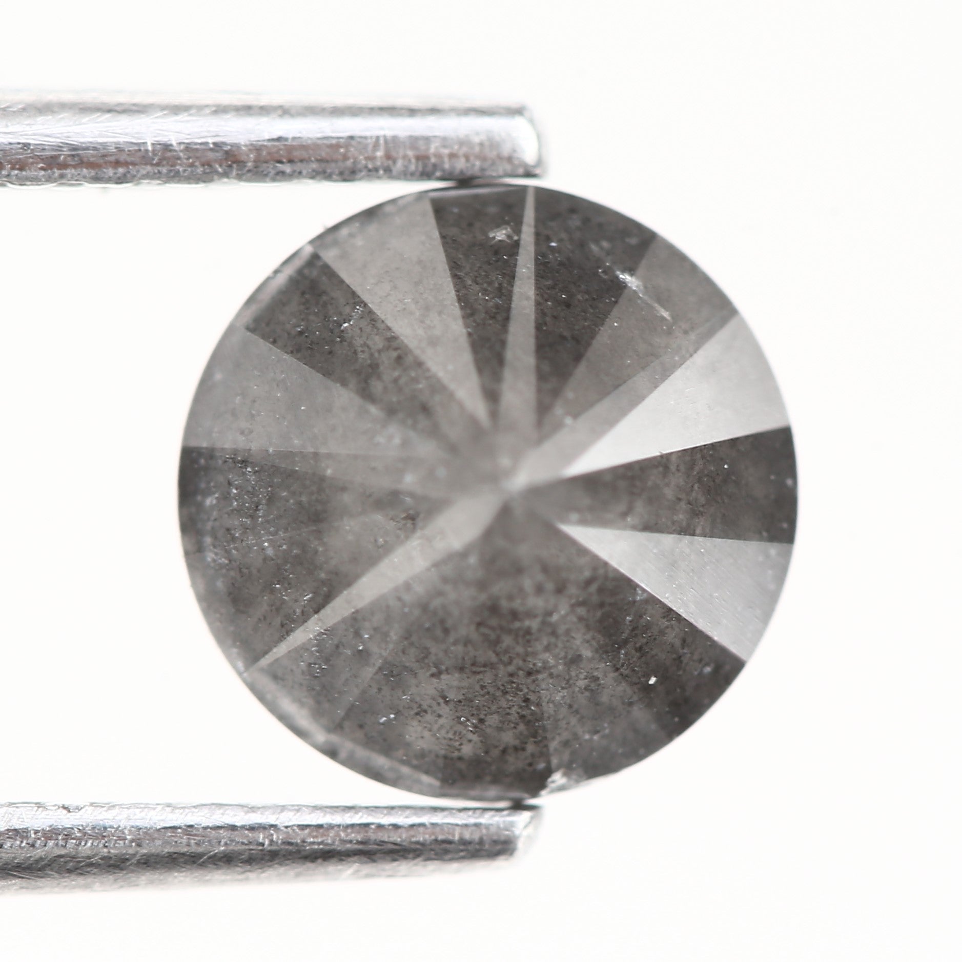 1.30ct Natural Celestial Stormy Black Salt and Pepper Diamond 6.4 MM