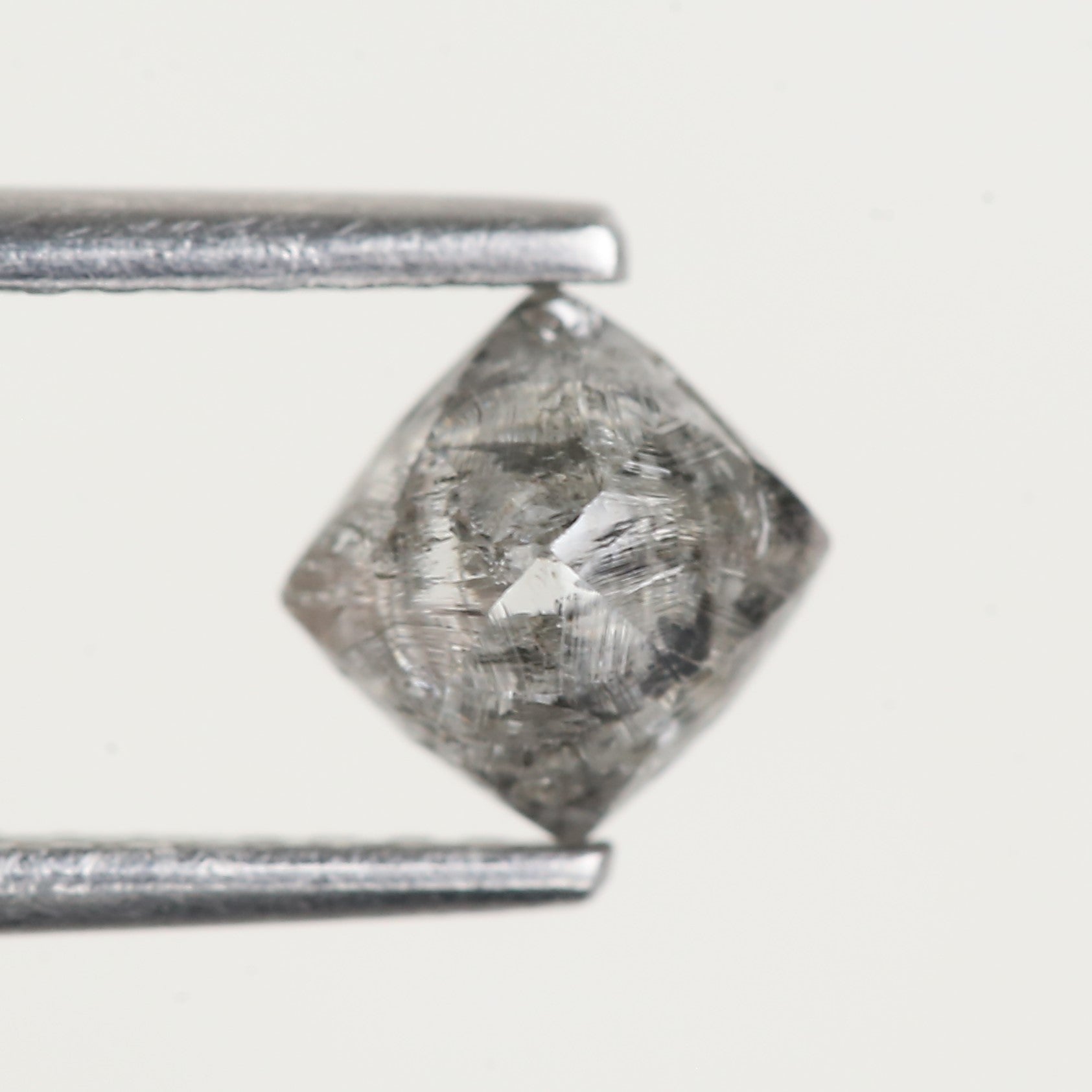 1.31 Carat Natural Grey Octahedron Rough Loose Diamond 5.15 MM