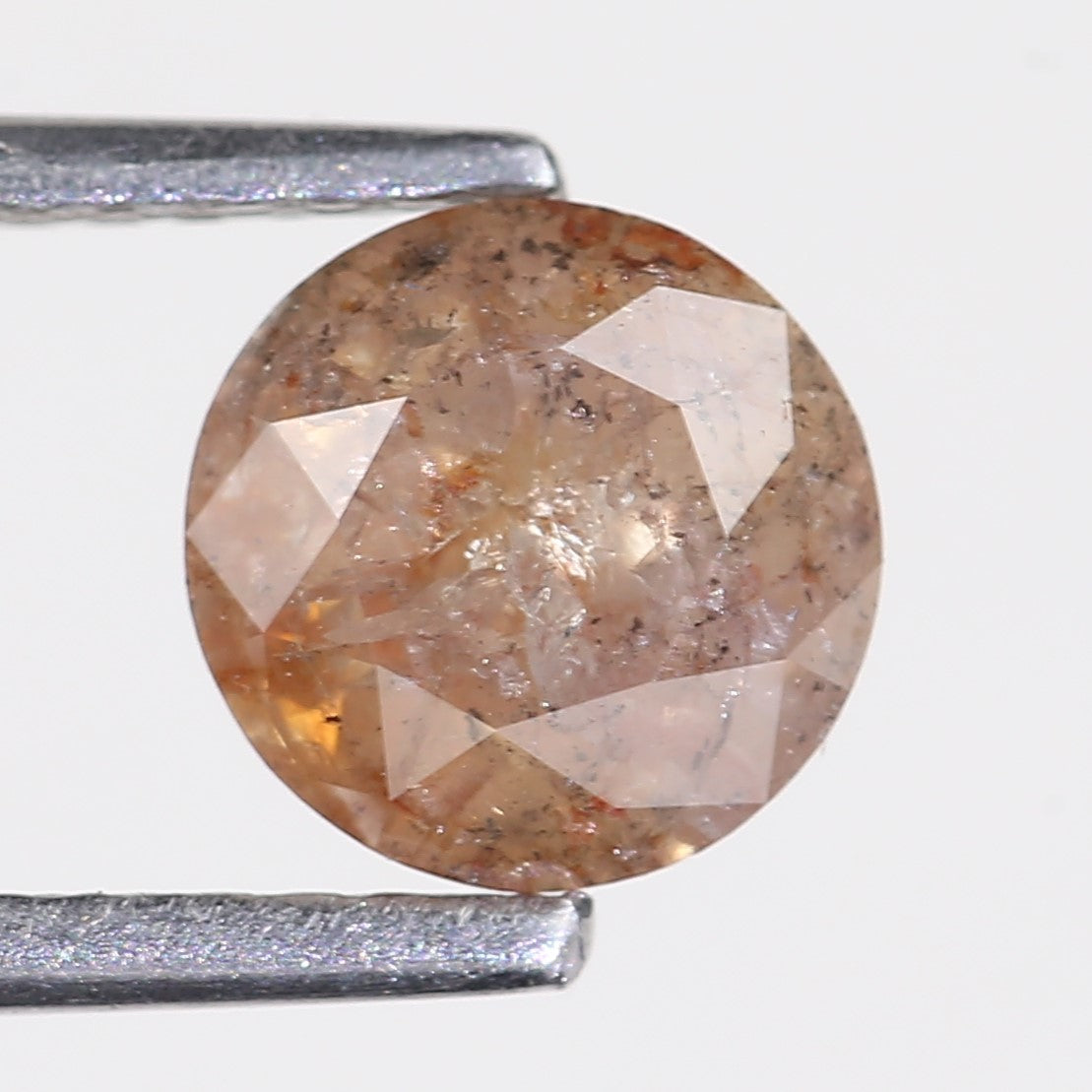 1.34 Carat Natural Salt And Pepper Round Orange Diamond For Solitaire Ring