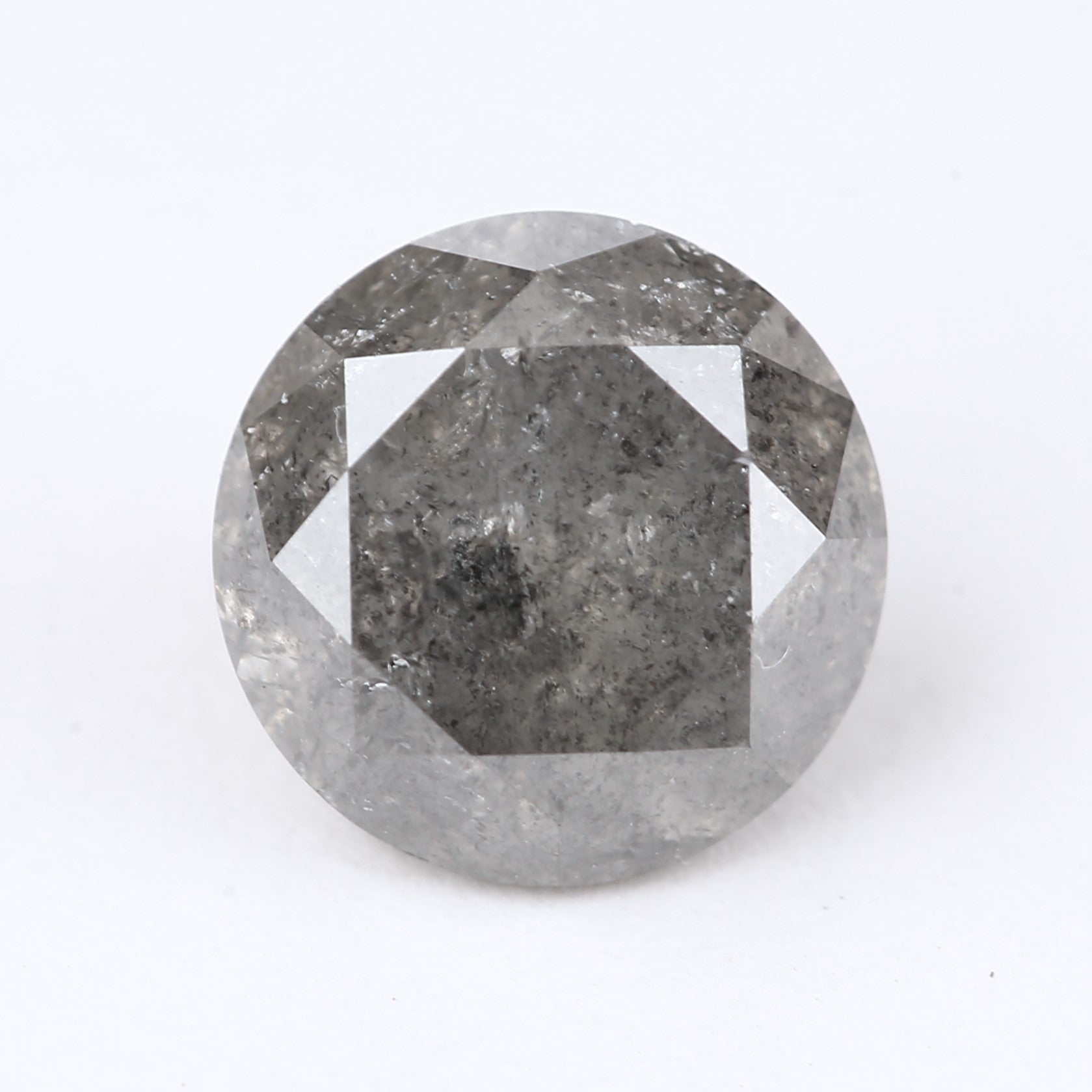 Fancy Gray Round Salt and Pepper Diamond 6 MM
