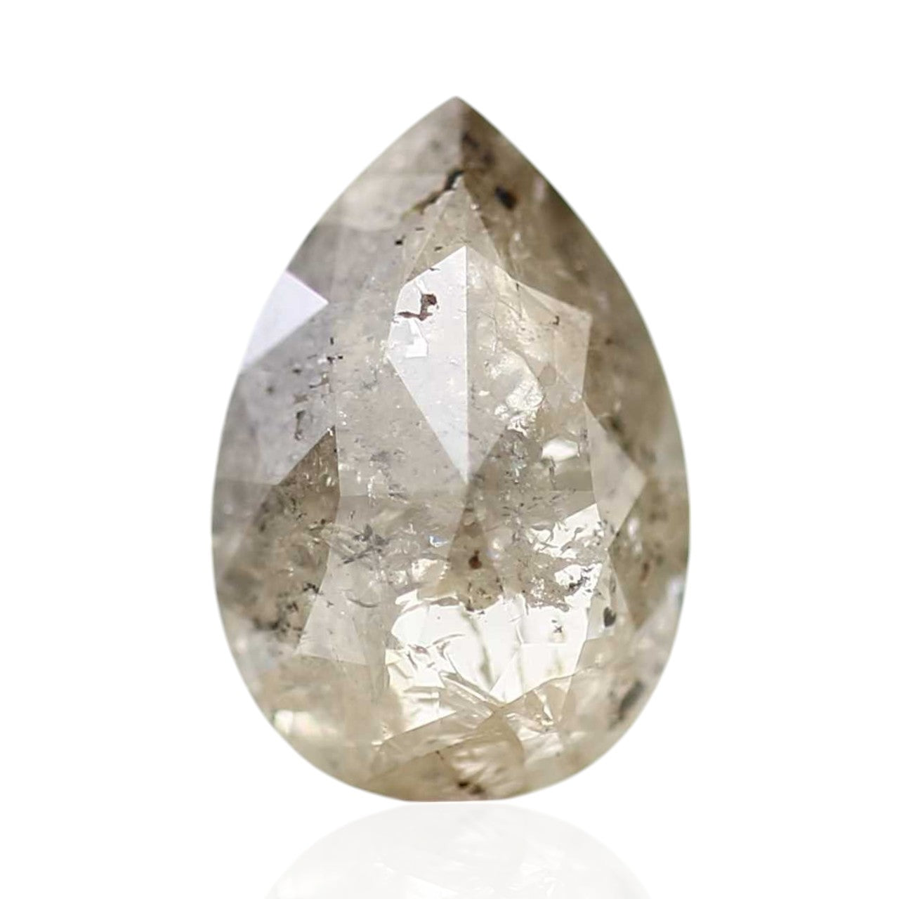 1.43 Carat Natural Gray Salt and Pepper Diamond 8.27 MM