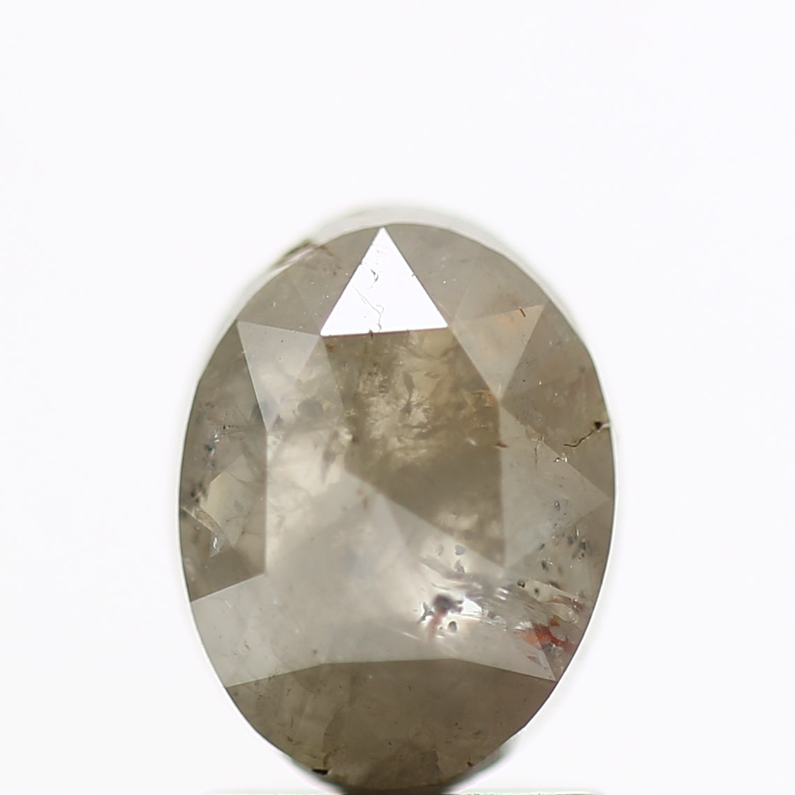 1.47 Ct Rustic Gray Oval Cut Natural Loose Diamond 8.10 MM