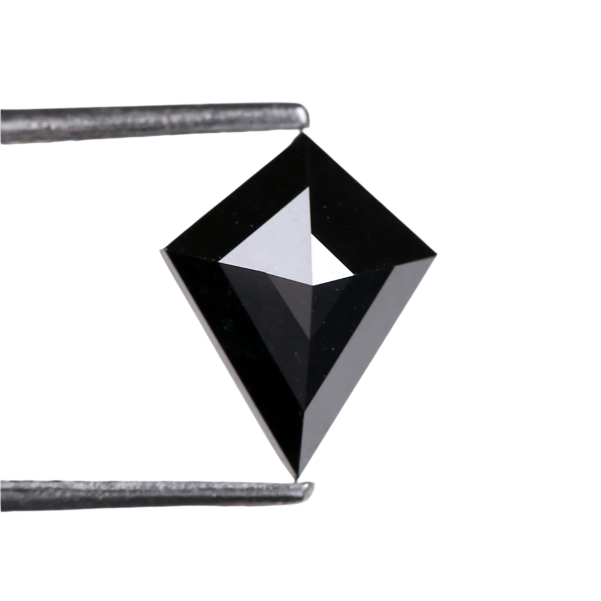 kite shaped natural black diamond for engagement ring
