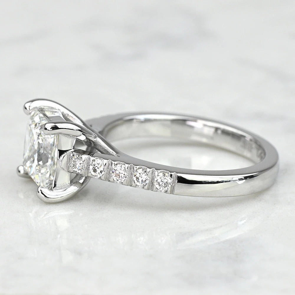 1.50 Carat Princess Cut Lab Diamond Engagement Ring