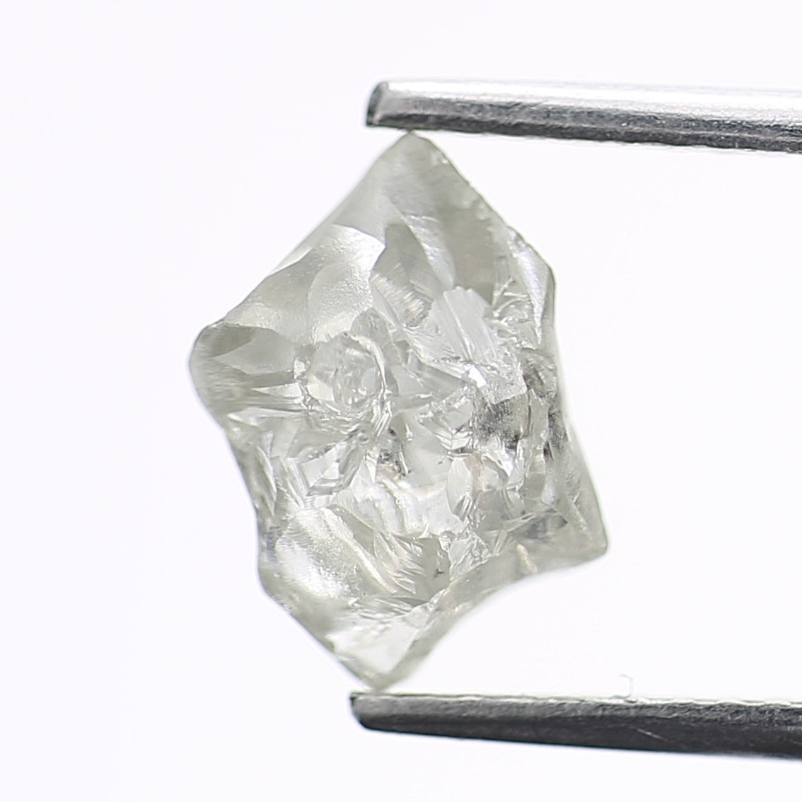 1.56 Carat Natural Fancy Grey Clear Rough Diamond 9.6 MM