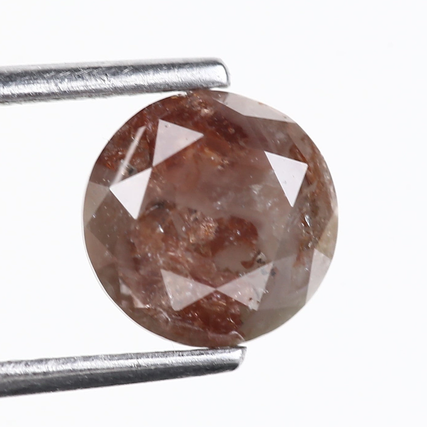 1.85 Carat Natural Round Red Gray Rustic Loose Diamond 7.18 MM
