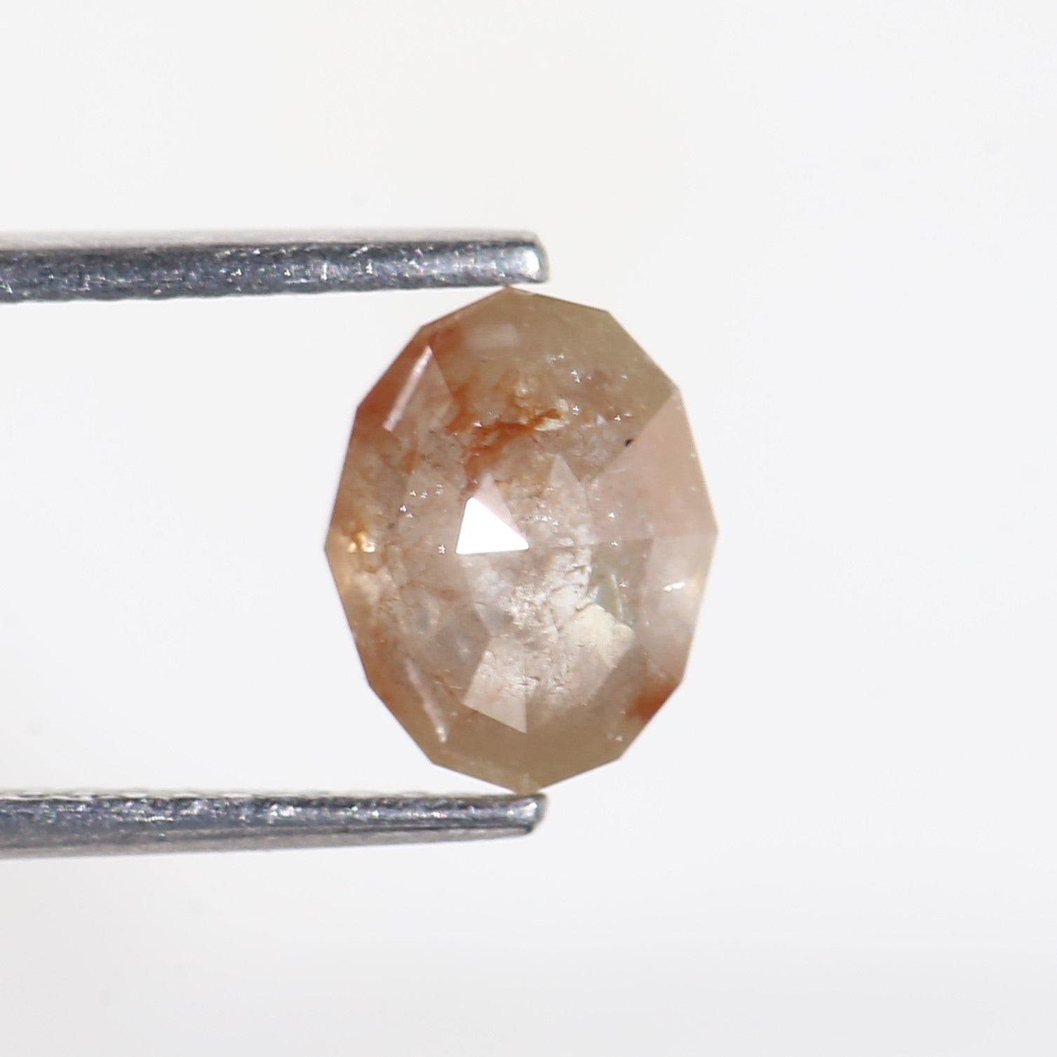 Step Cut Oval Salt and Pepper Diamond 8.1 MM