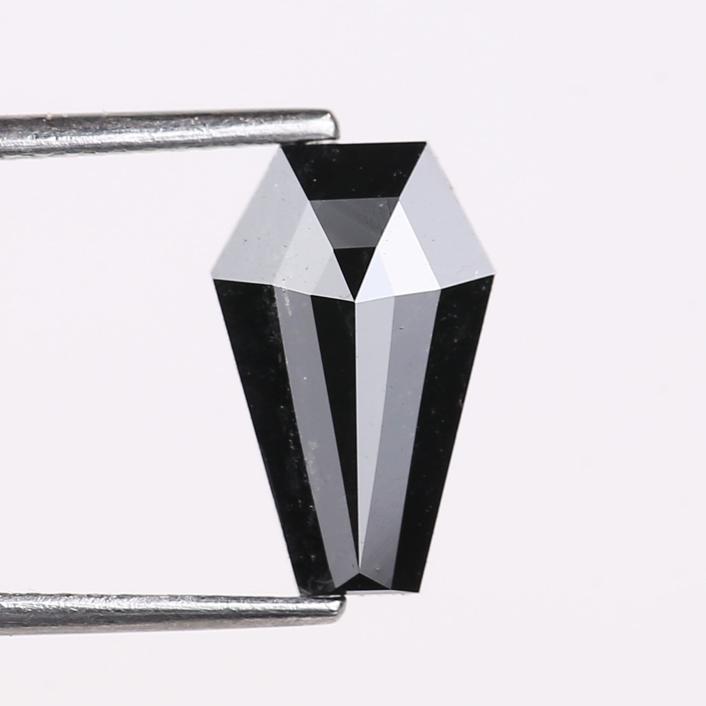 1.94 Carat Natural Black Coffin Cut Black Diamond 11.70 MM