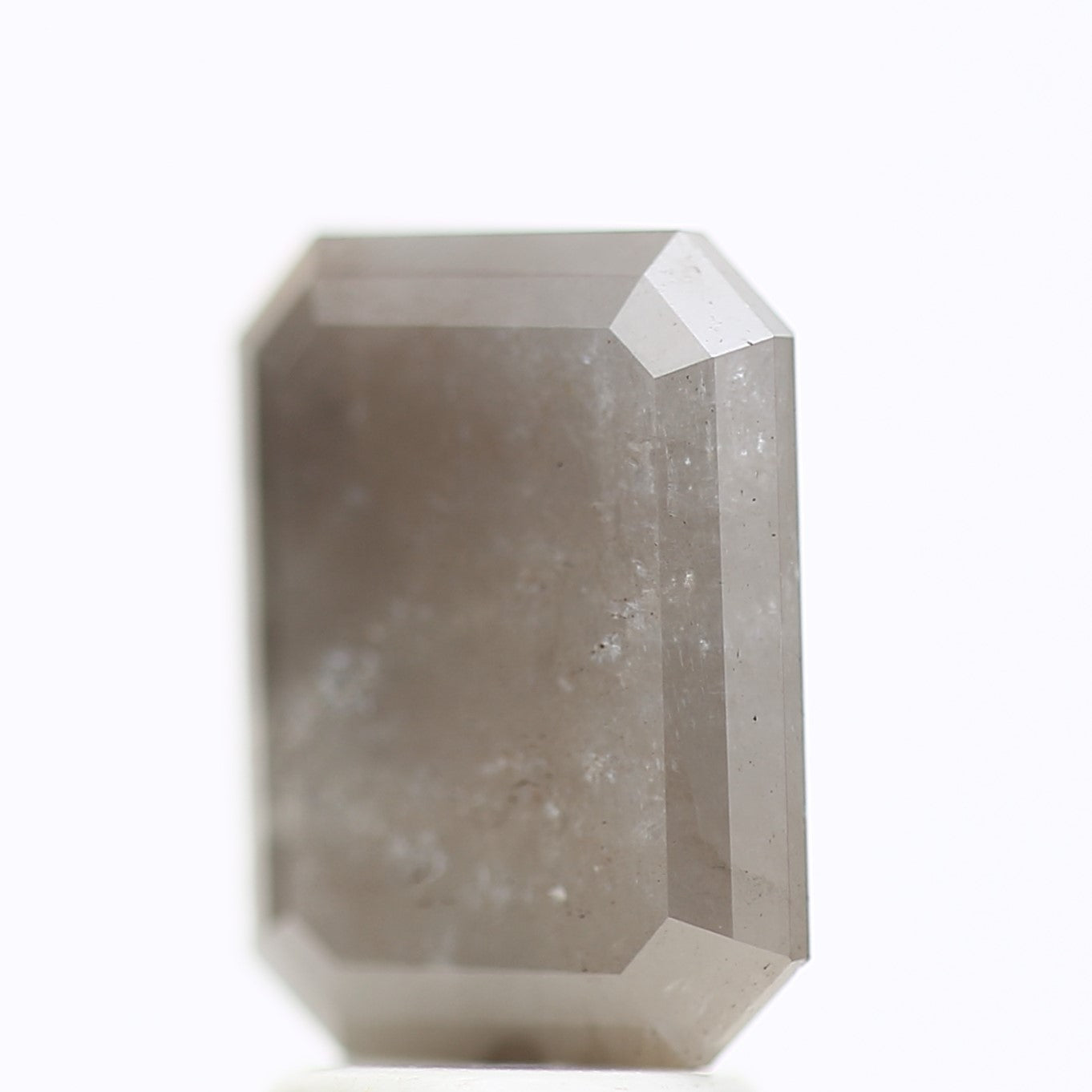 3.78 Carat Natural Emerald Loose Gray Salt And Pepper Diamond 9.94 MM