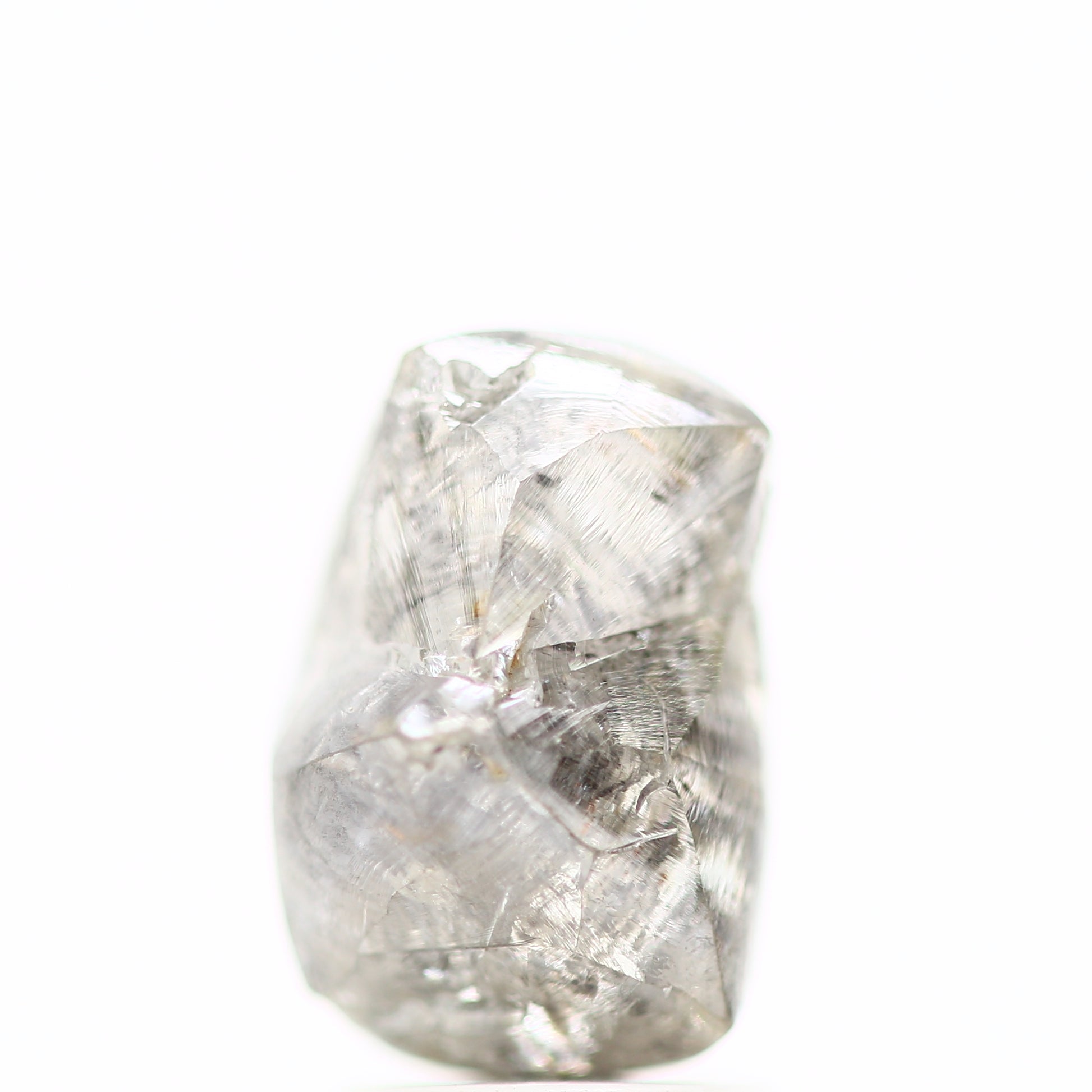 3.88 Carat Natural Loose White Raw Uncut Rough Diamond 9.80 MM - Blackdiamond