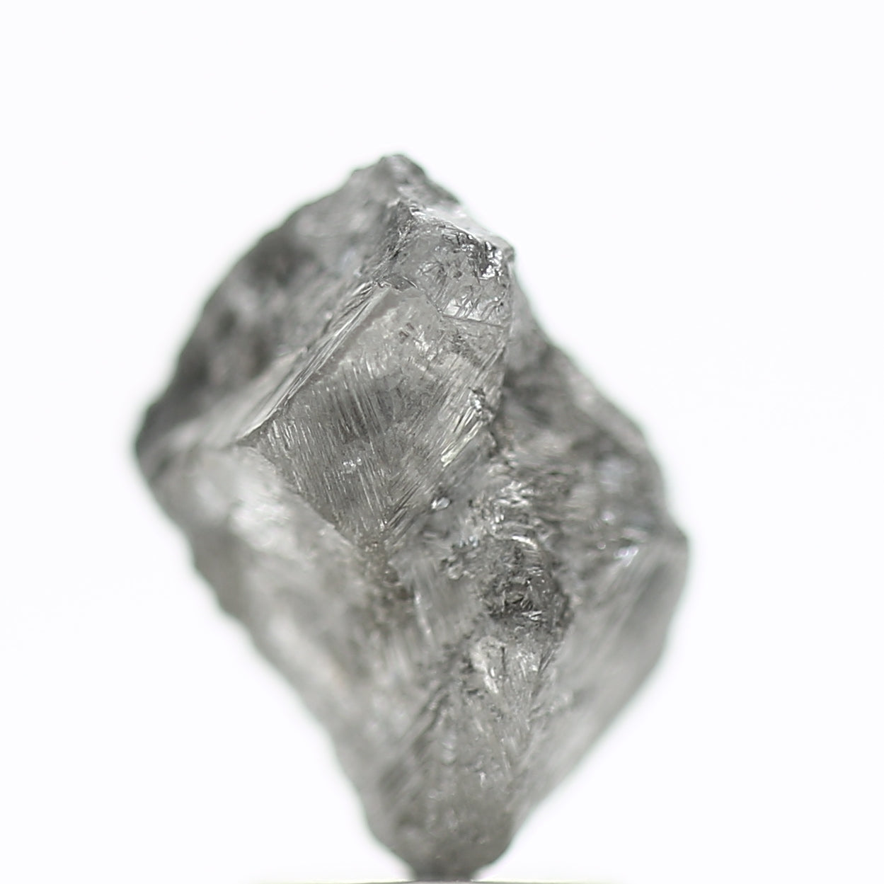 3.41 Carat Natural Crystal Uncut Gray Rough Diamond