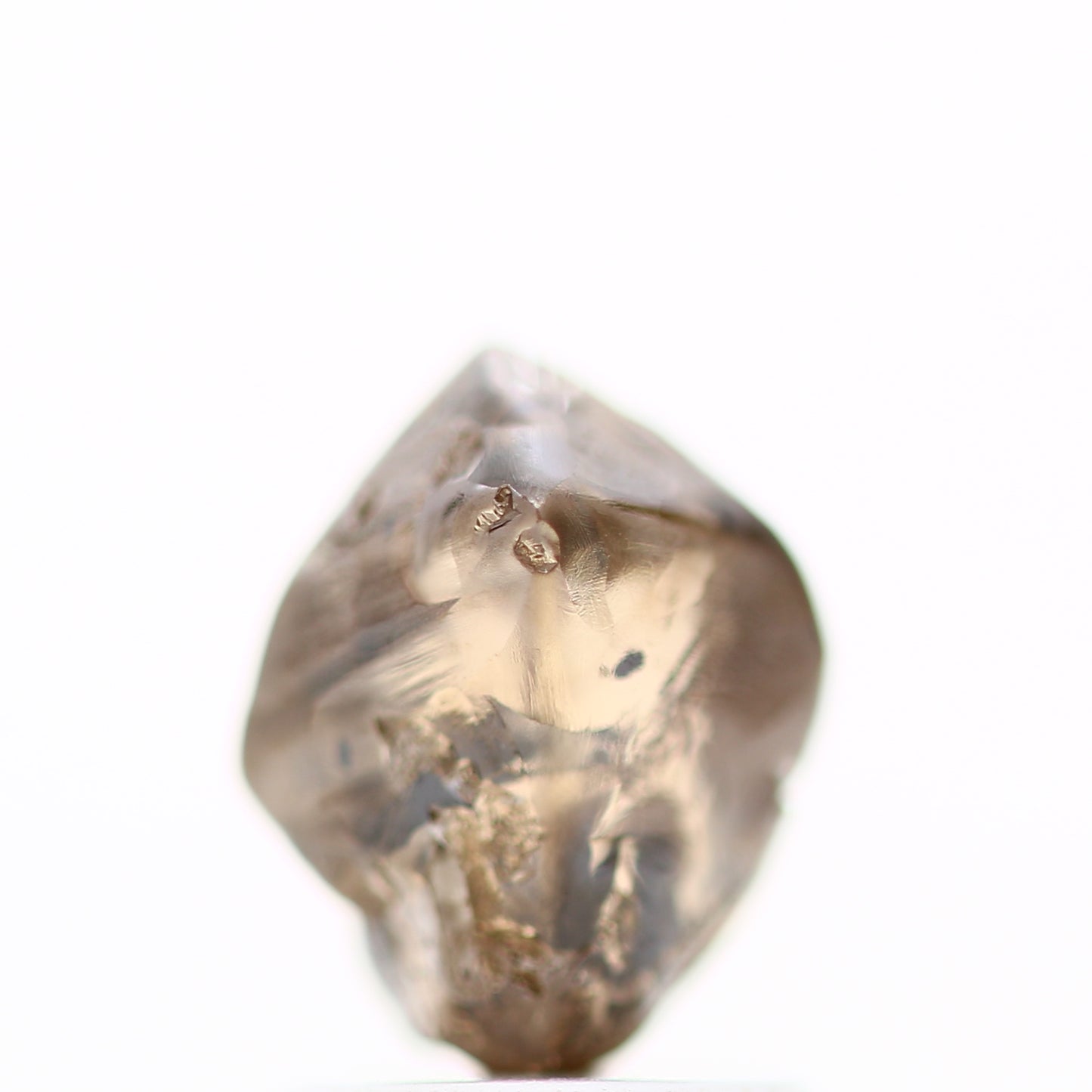 1.78 Carat Fancy Brown Crystal Raw Rough Natural Diamond 7.50 MM - Blackdiamond