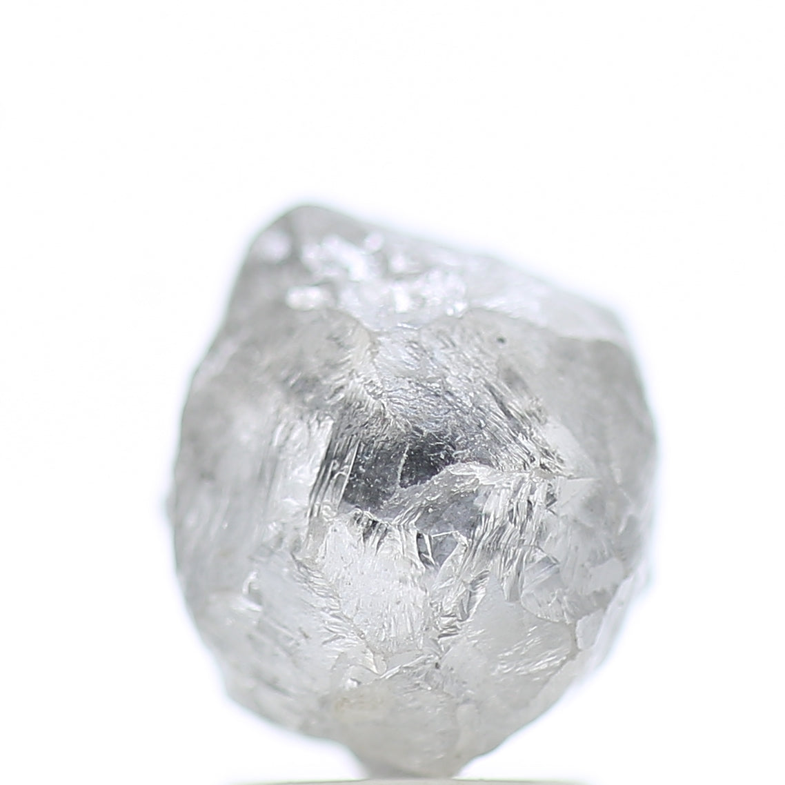 3.40 Carat Natural Fancy Grey Icy Rough Diamond