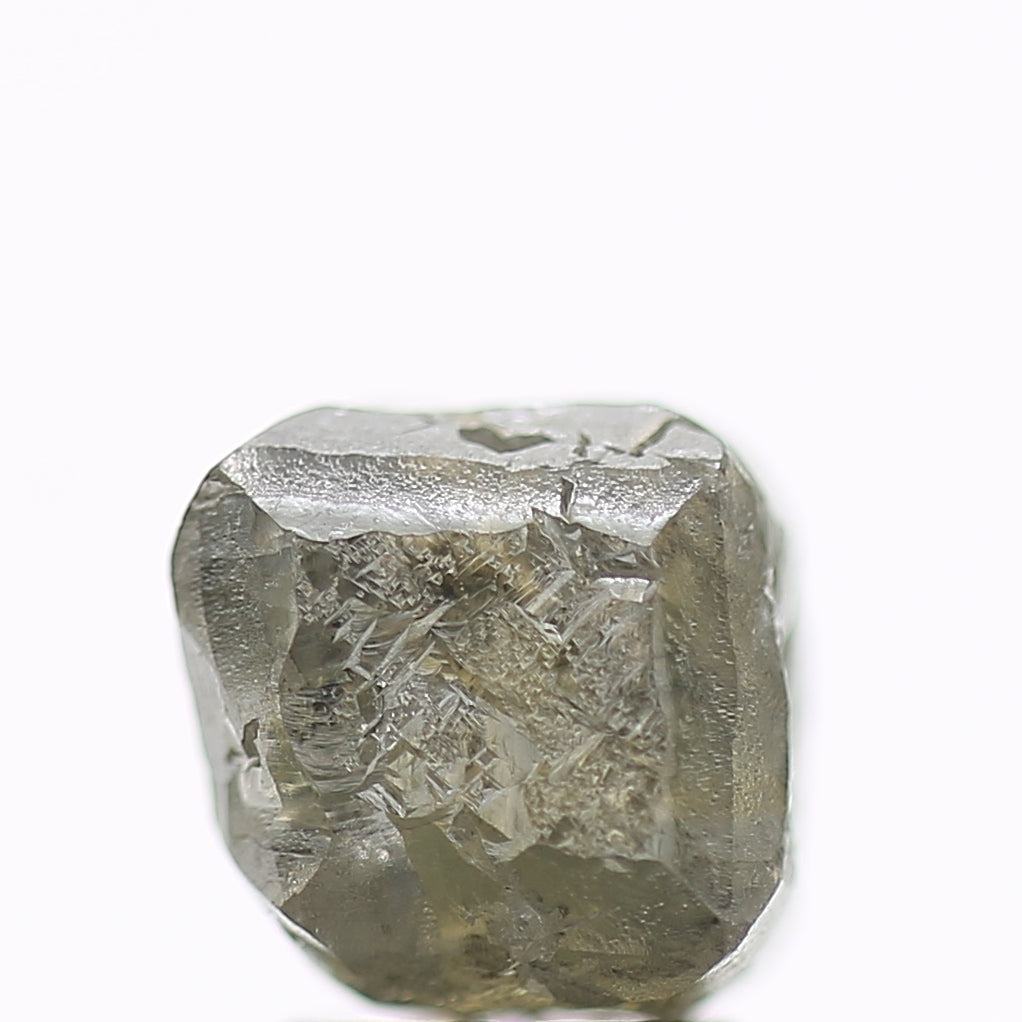 4.73 Carat Natural Grey Crystal Rough Cube Diamond 7.5 MM