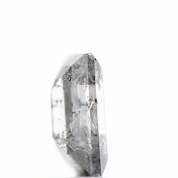 0.38 Carat Baguette Cut Salt & Pepper Diamond Gray Loose Diamond 5.25 MM