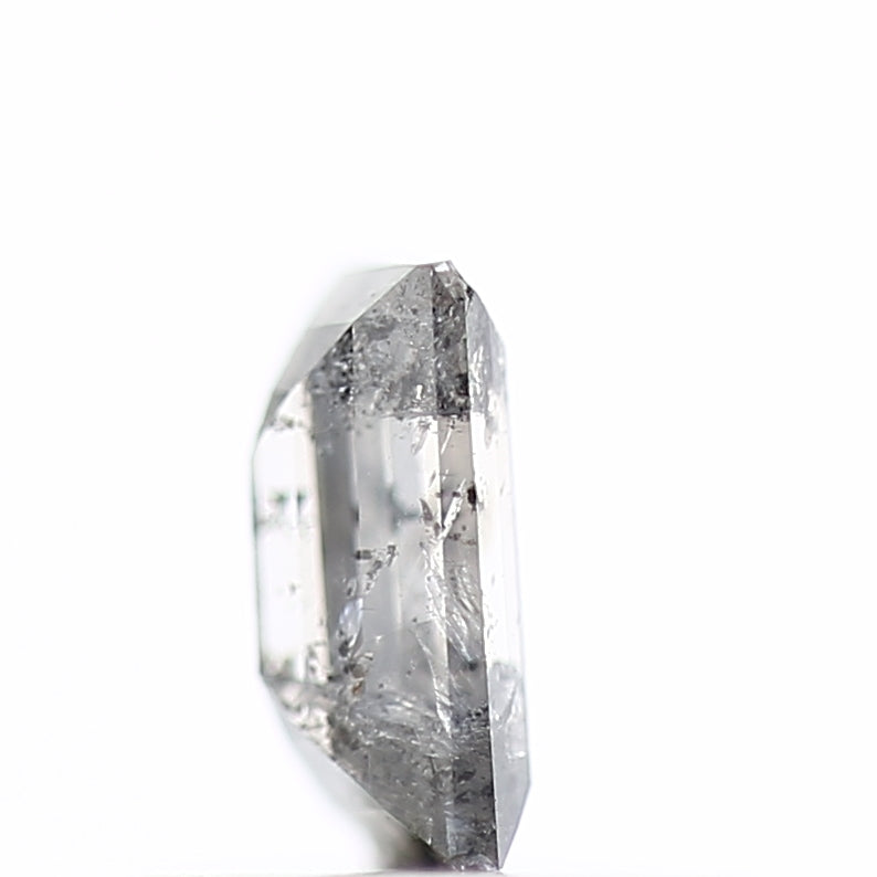 0.38 Carat Baguette Cut Salt & Pepper Diamond Gray Loose Diamond 5.25 MM