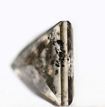 0.49 Carat 4.12 MM Natural Loose Princess Cut Salt and Pepper Diamond - Blackdiamond