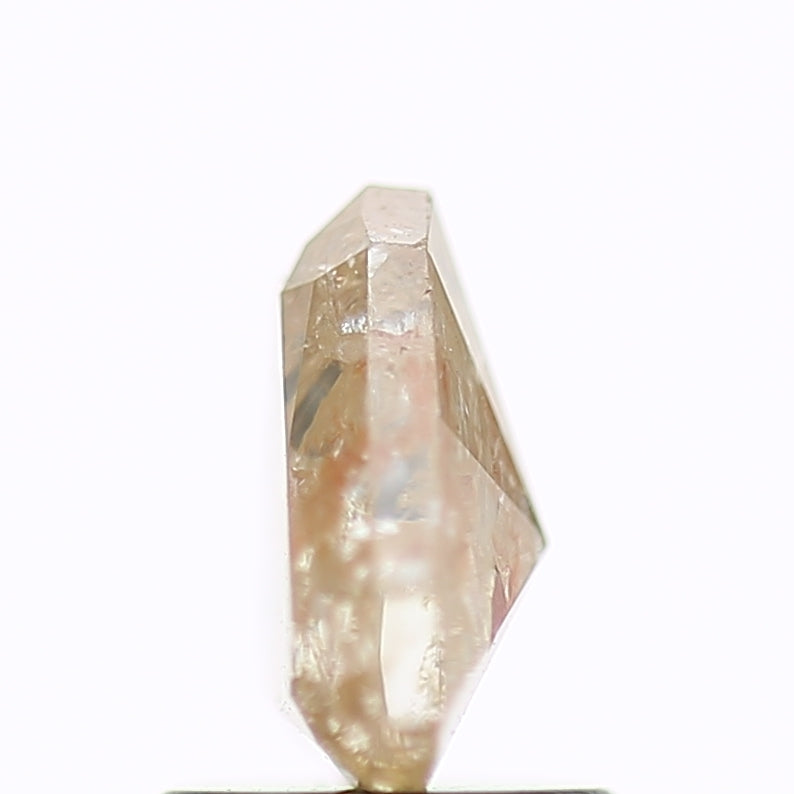 1.42 Carat Natural Orange Trillion Salt and Pepper Diamond 7.3 MM