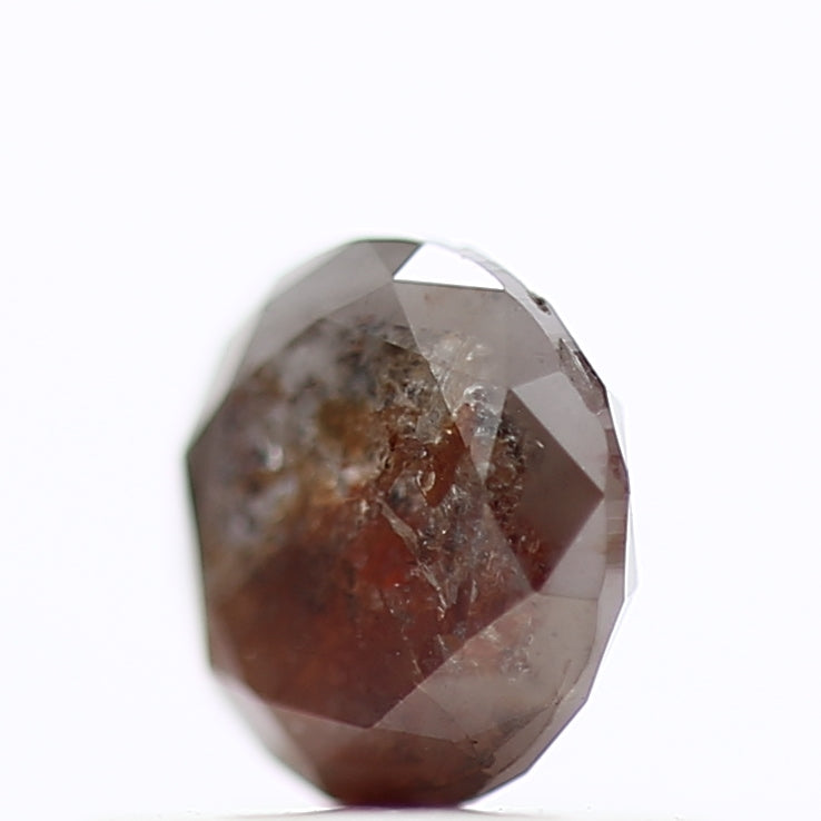 0.59 Carat Red Brilliant Rosecut Salt And Pepper Diamond 4.97 MM