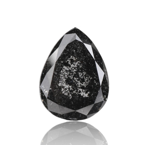 10 carat pear salt and pepper diamond natural 