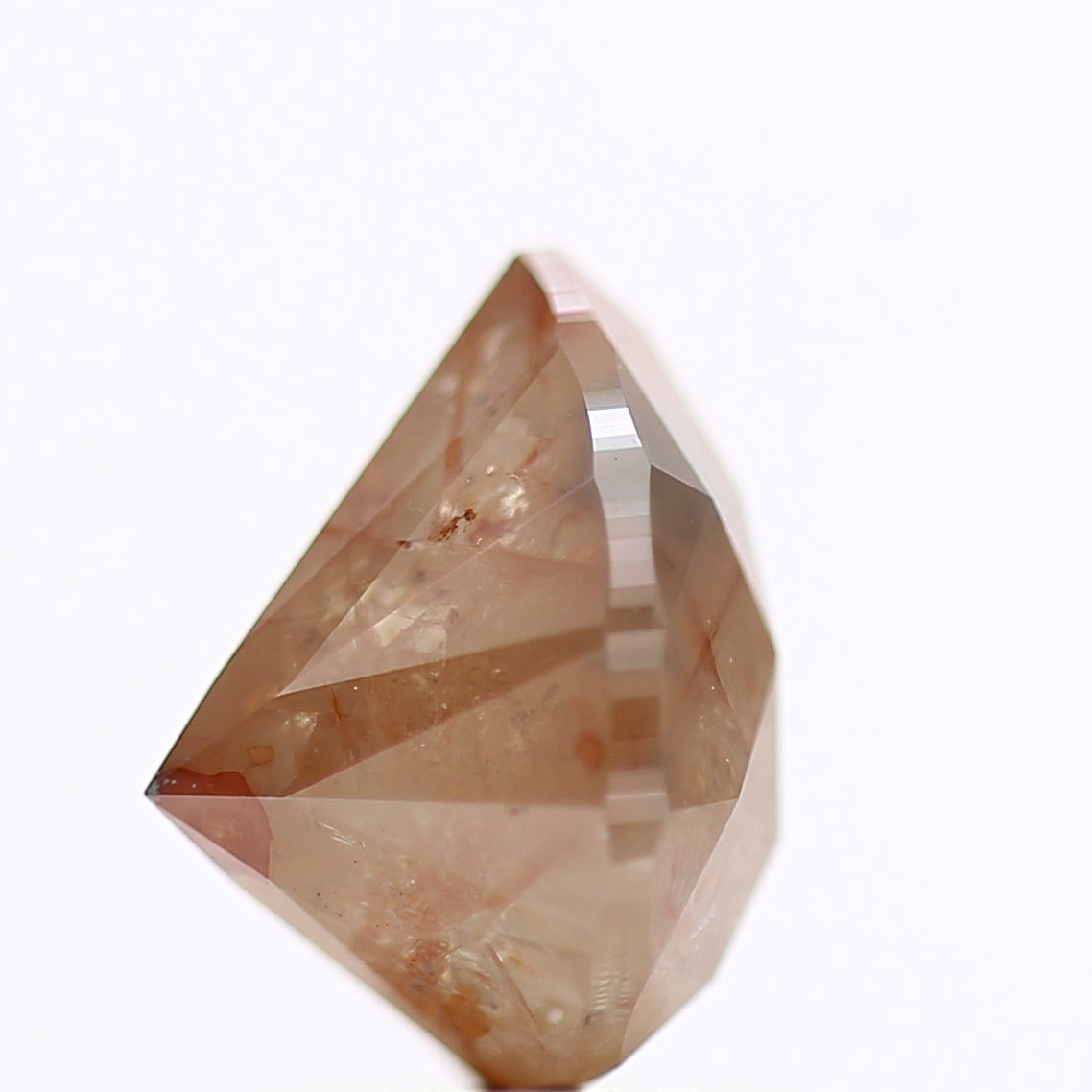 2.12 Carat Pear Cut Orange Salt And pepper Diamond 8.38 MM