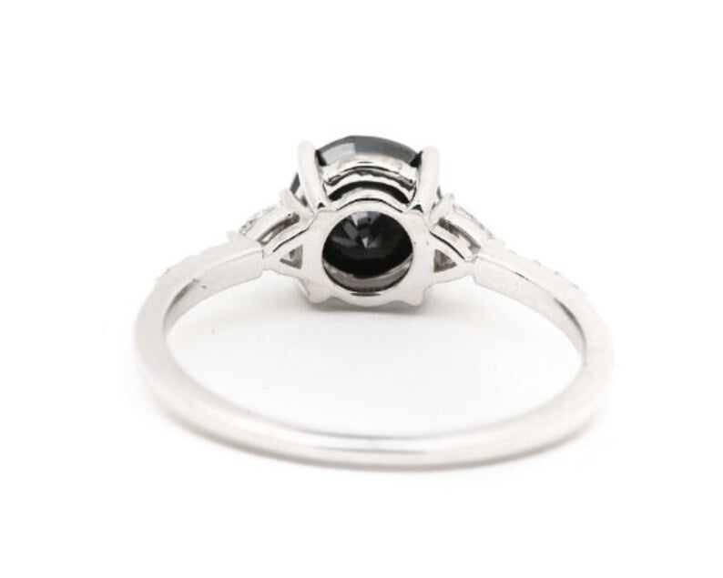 3 stone black diamond ring