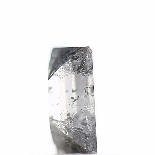 0.38 Carat Baguette Cut Salt & Pepper Diamond Gray Loose Diamond 5.25 MM