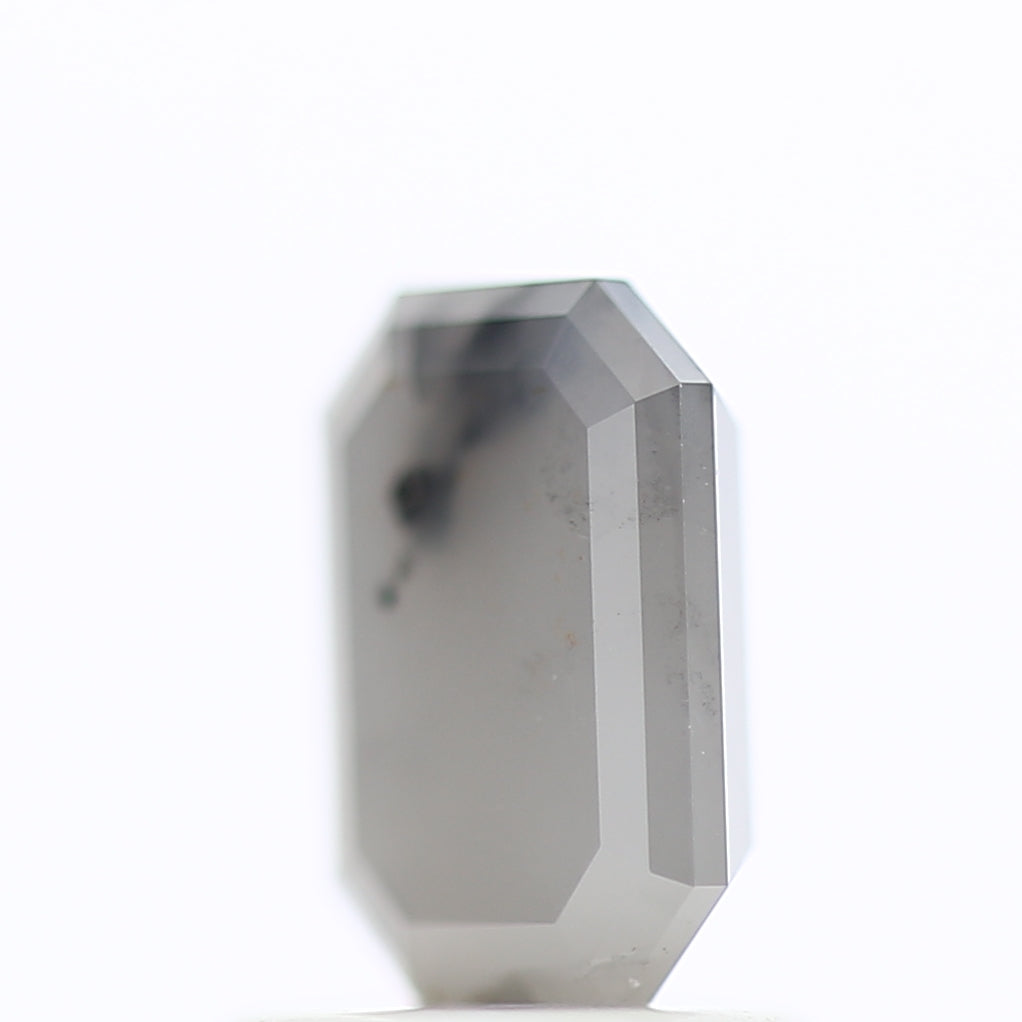 1.12 Carat Ombre Diamonds For Emerald Salt and Pepper Engagement Ring