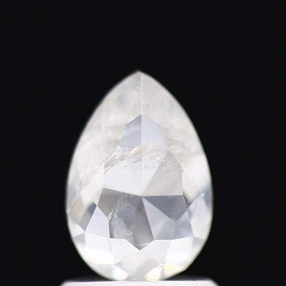 1.33 Carat Natural Icy White Salt and Pepper Pear Diamond 7.87 MM