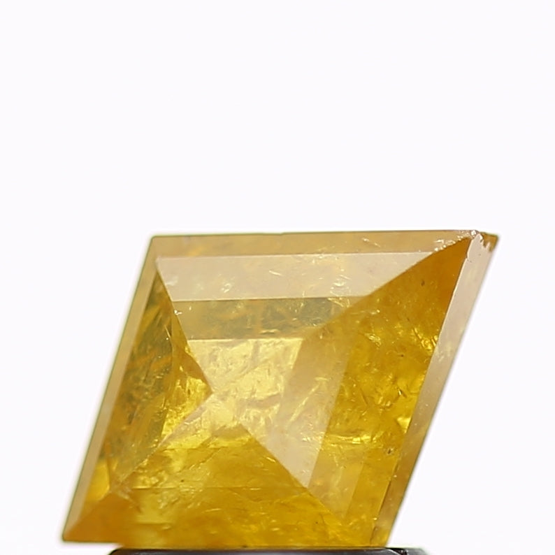 1.76 Carat Natural Yellow Lozenge Salt and Pepper Diamond 9.3 MM