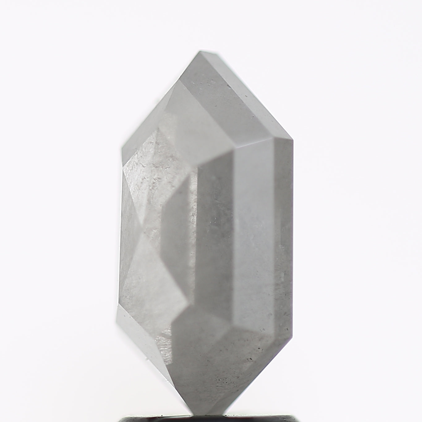 2.95 Ct Hexagon Salt and Pepper Diamond 11.70 MM