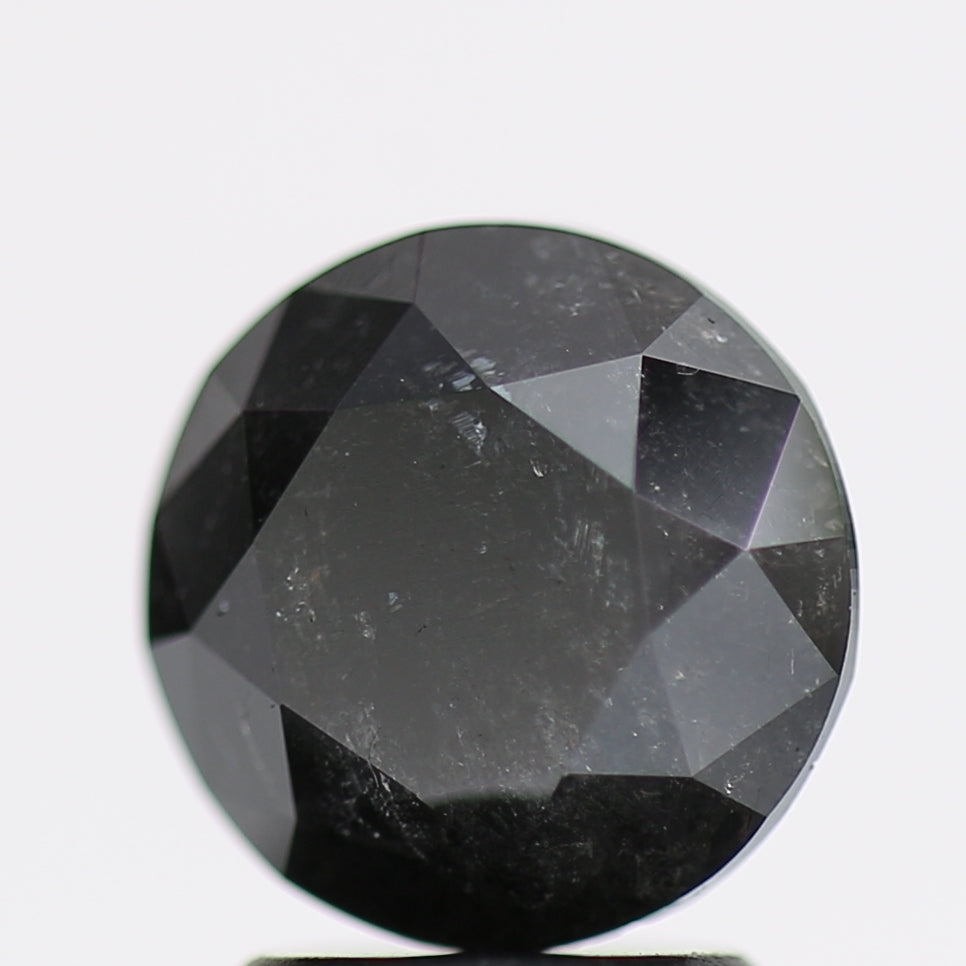 2.41 Carat Fancy Black Round Brilliant Diamond GIA Certified