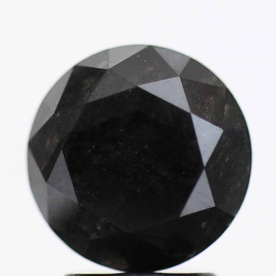 2.81 Carat Fancy Black Round Brilliant Diamond GIA Certified