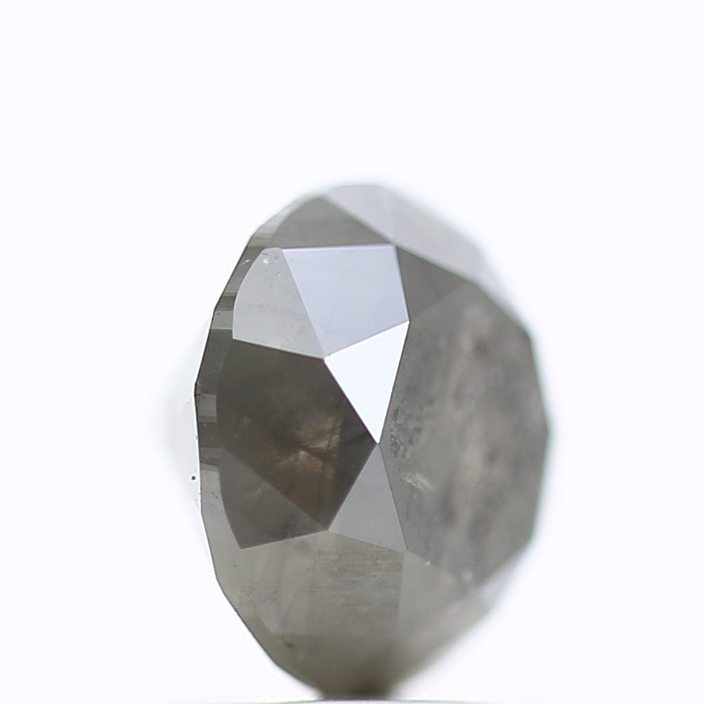 1.95 Carat Natural Round Salt Pepper For Fancy Grey Diamond Ring