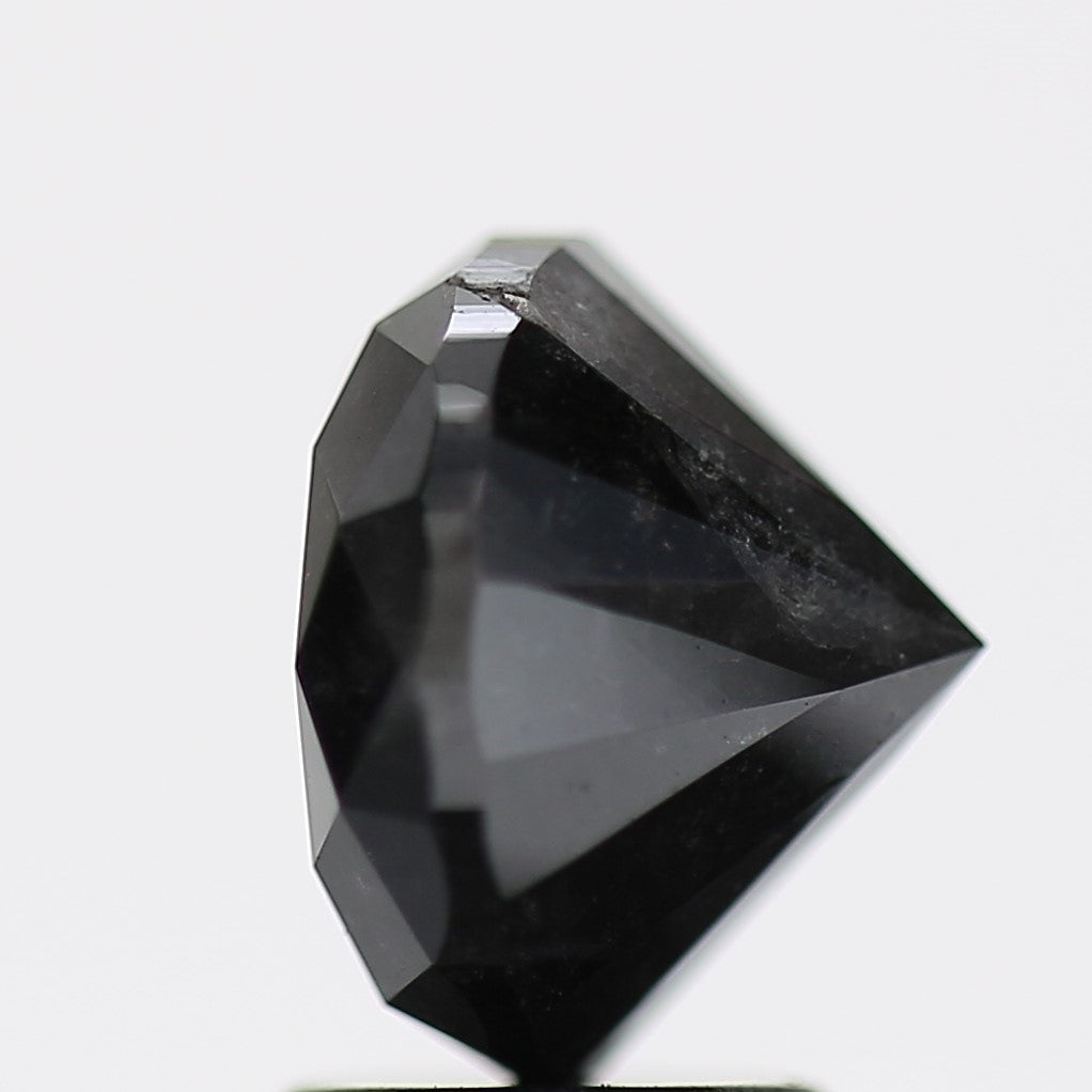 3.29 Carat Fancy Black Round Brilliant Diamond GIA