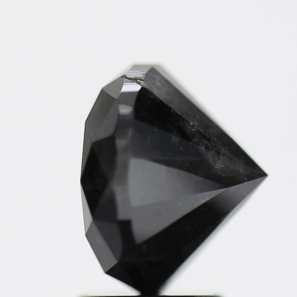 3.29 Carat Fancy Black Round Brilliant Diamond GIA