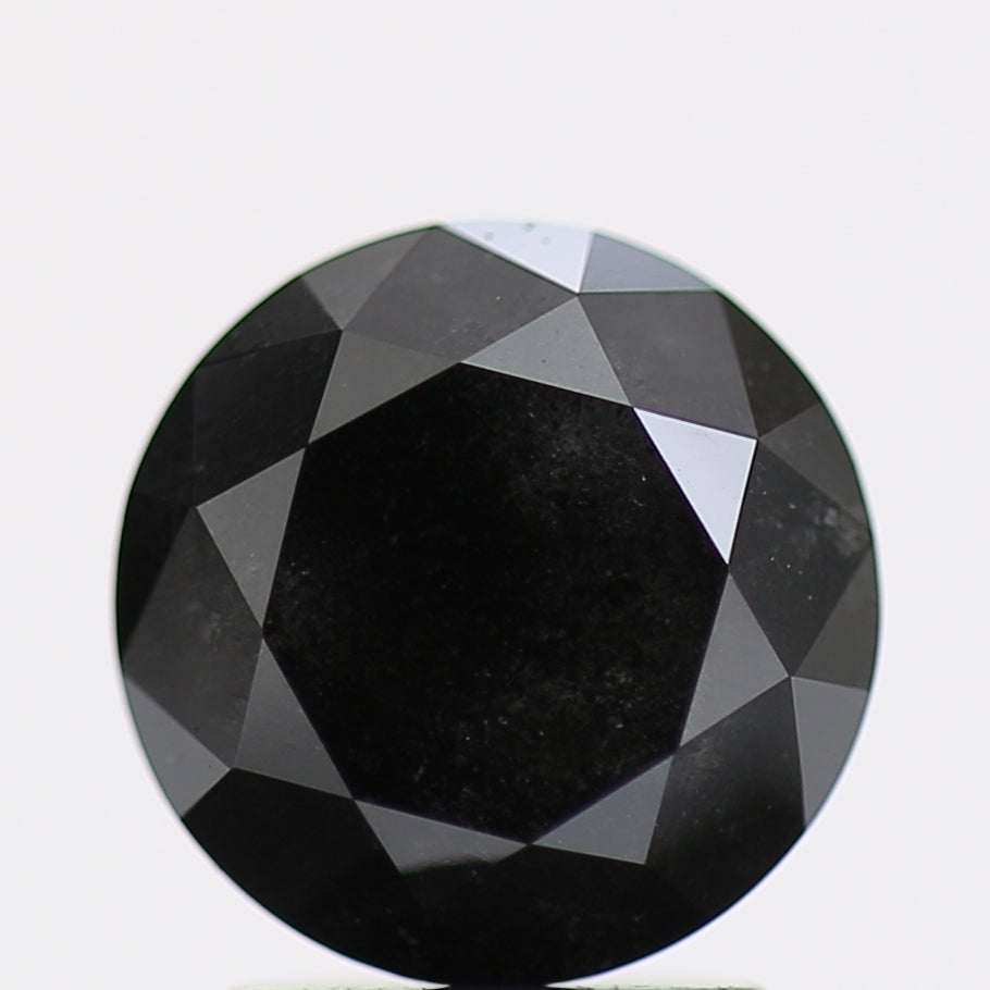 1.97 Carat Fancy Black Round Brilliant Diamond GIA Certified