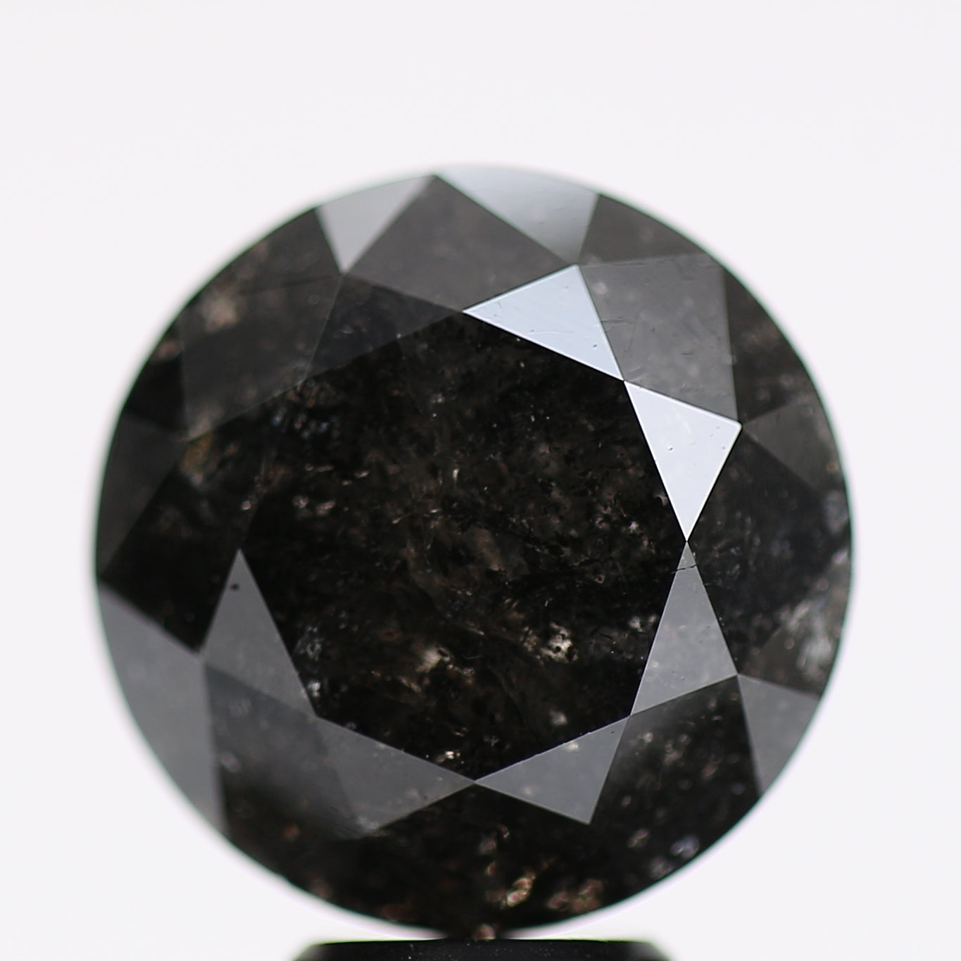 7.58 Carat Fancy Black Round Brilliant Diamond GIA Certified
